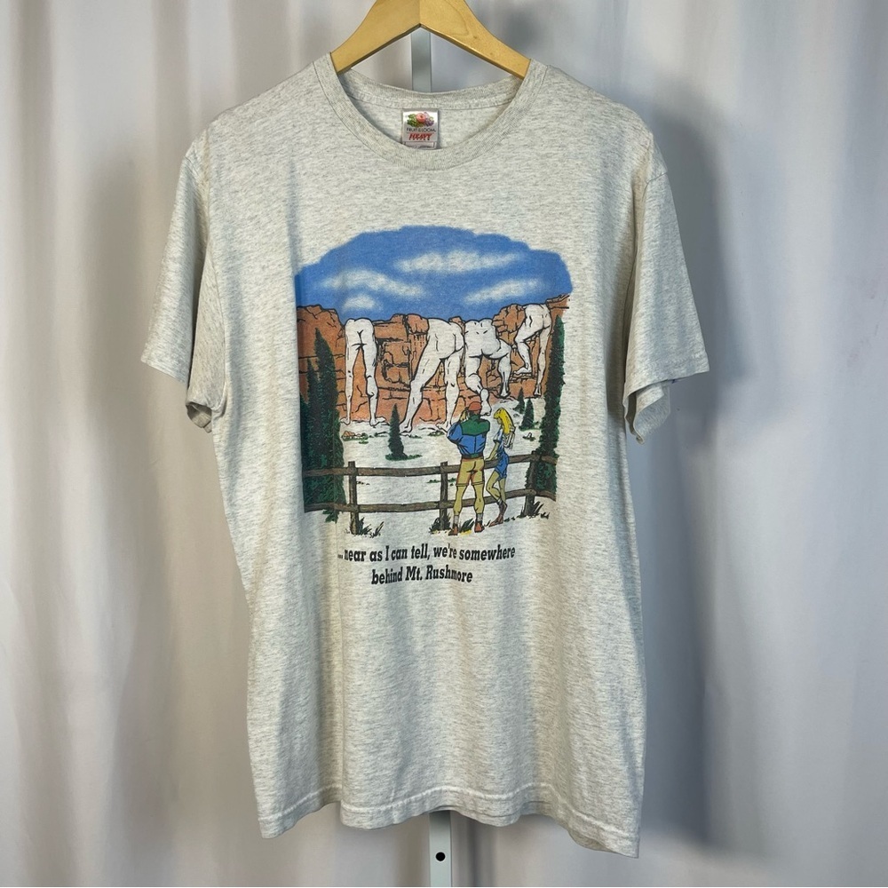 Fruit of the Loom USA 90's Large Vintage Mount Rushmore Graphic Shirt